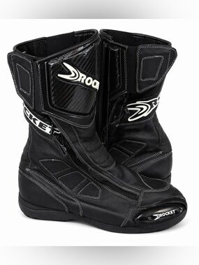 JOE ROCKET Black Motorcycle Racing Boots 9